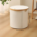 ZenHarmony | Scandi-Inspired Natural Bamboo & Premium Linen Laundry Hamper